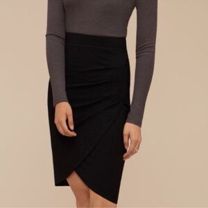 Wilfred Free Tyra Black wrap Skirt